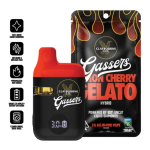 Lemon Cherry Gelato THC Vapes UK | Gassers AIO | 1g Hybrid
